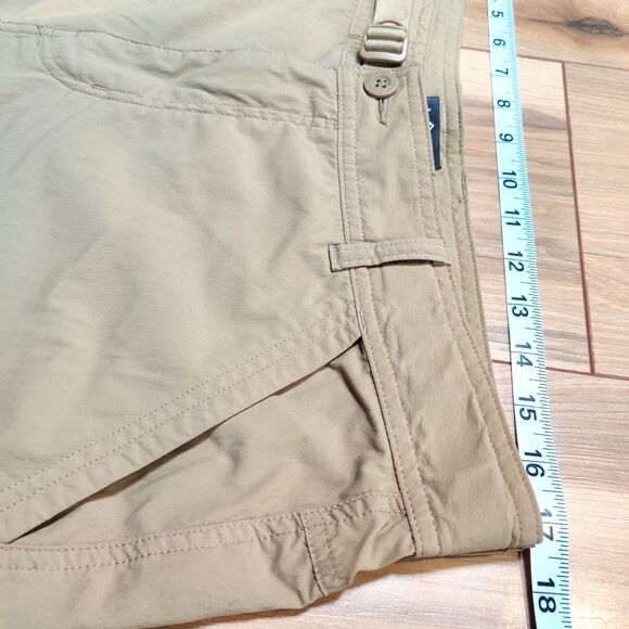 REI Co-op Cargo Pants Men 36x32* Tan Sahara Roll Up Relax Fit Belted Hike Khakis - Picture 6 of 14